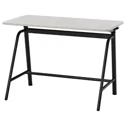 IKEA GladhÖjden Skrivebord sitte/stå, lys grå/antrasitt, 100x60 cm tilbud