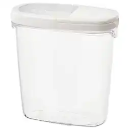 IKEA Ikea 365+ Krukke med lokk for tørrmat, transparent/hvit, 1.3 l tilbud