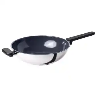 IKEA Middagsmat Wok, slippbelegg/rustfritt stål, 28 cm tilbud