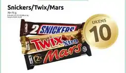 Joker Snickers/Twix/Mars, NOK 10 tilbud