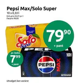 Joker Pepsi Max/Solo Super, NOK 79.9 tilbud