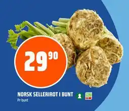Coop Obs NORSK SELLERIROT I BUNT, NOK 29.9 tilbud
