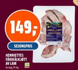 Coop Obs HENRIETTES FÅRIKÅLKJØTT AV LAM, NOK 149 tilbud