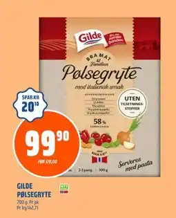 Coop Obs GILDE PØLSEGRYTE, NOK 99.9 tilbud