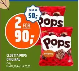 Coop Obs CLOETTA POPS ORIGINAL, NOK 90 tilbud