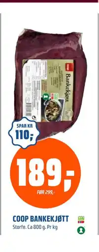 Coop Obs COOP BANKEKJØTT, NOK 189 tilbud