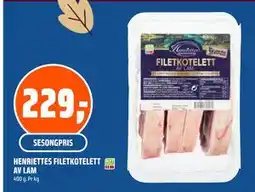 Coop Obs HENRIETTES FILETKOTELETT AV LAM, NOK 229 tilbud