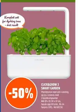 Coop Obs CLICK&GROW 3 SMART GARDEN, NOK 697.5 tilbud