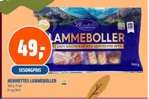 Coop Obs HENRIETTES LAMMEBOLLER, NOK 49 tilbud