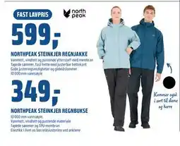 Coop Obs NORTHPEAK STEINKJER REGNJAKKE, NOK 599 tilbud