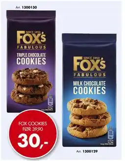 Sparkjøp FOX COOKIES FØR 39,90, NOK 30 tilbud