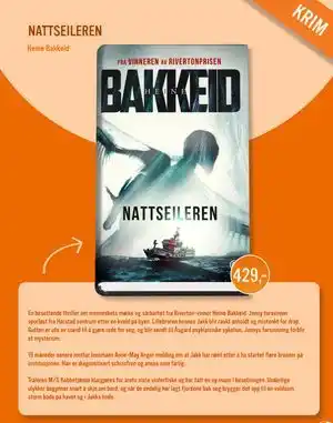 Ark Bokhandel NATTSEILEREN, NOK 429 tilbud