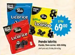 Eurocash Panda lakrits, SEK 69 tilbud