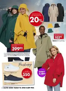 Sparkjøp REGNPONCHO OG REGNHATTER tilbud