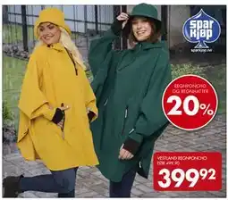Sparkjøp REGNPONCHO OG REGNHATTER 20% tilbud