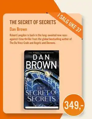 Ark Bokhandel THE SECRET OF SECRETS, NOK 349 tilbud