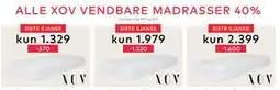 Skeidar ALLE XOV VENDBARE MADRASSER 40% tilbud