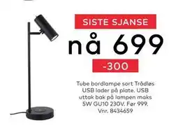 Skeidar Tube bordlampe, NOK 699 tilbud