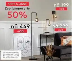 Skeidar Zeb gulvlampe, NOK 449 tilbud