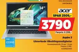 POWER Aspire 3, NOK 3790 tilbud