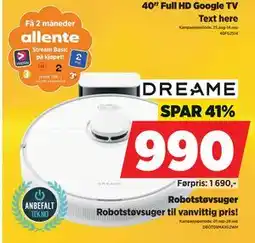 POWER Robotstøvsuger, NOK 990 tilbud