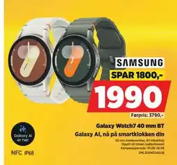 POWER Galaxy Watch7 40 mm BT, NOK 1990 tilbud