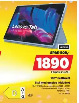 POWER 10,1 nettbrett, NOK 1890 tilbud
