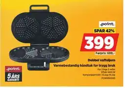POWER Dobbel vaffeljern, NOK 399 tilbud