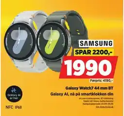 POWER Galaxy Watch7 44 mm BT, NOK 1990 tilbud