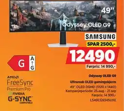 POWER Odyssey OLED G9, NOK 12490 tilbud
