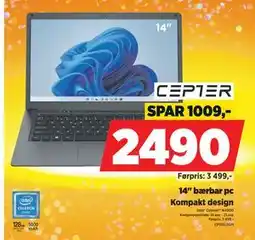 POWER 14 bærbar pc, NOK 2490 tilbud