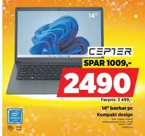 POWER 14 bærbar pc, NOK 2490 tilbud