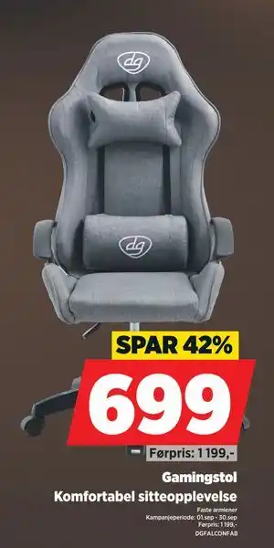 POWER Gamingstol, NOK 699 tilbud