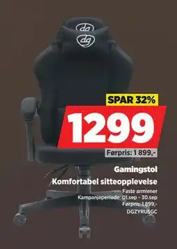 POWER Gamingstol, NOK 1299 tilbud
