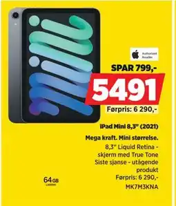 POWER iPad Mini 8,3 (2021), NOK 5491 tilbud