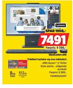 POWER IdeaCentre AIO, NOK 7491 tilbud
