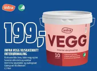 Coop Obs INFRA Vegg 10/silkematt interiørmaling tilbud