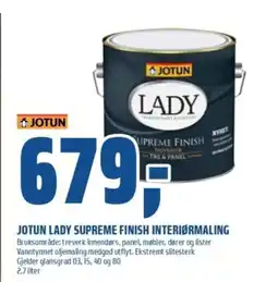 Coop Obs JOTUN Lady supreme finish interiørmaling tilbud