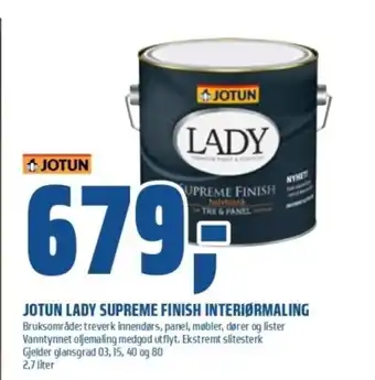 Coop Obs JOTUN Lady supreme finish interiørmaling tilbud