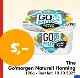 Havaristen Tine Go'morgen Naturell Honning tilbud