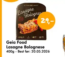 Havaristen Geia Food Lasagne Bolognese tilbud