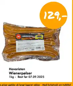 Havaristen HAVARISTEN Wienerpølser tilbud