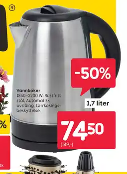 Rusta Vannkoker 1850-2200 W tilbud