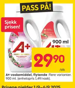 Rusta A+ vaskemiddel tilbud
