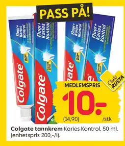 Rusta COLGATE Tannkrem tilbud