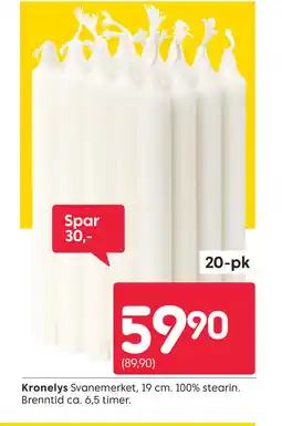 Rusta Kronelys tilbud
