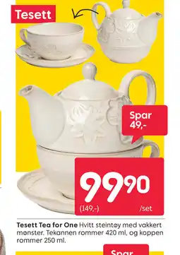 Rusta Tesett Tea for One tilbud