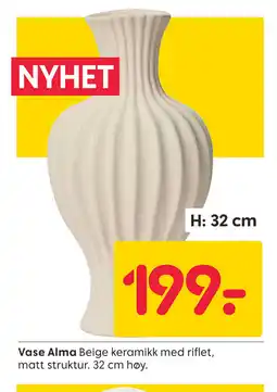 Rusta Vase Alma tilbud