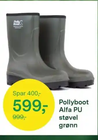 Felleskjøpet Pollyboot Alfa PU støvel grønn tilbud