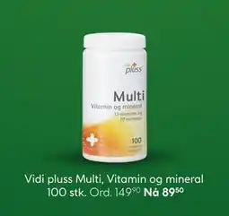 Vitusapotek Vidi pluss Multi, Vitamin og mineral, Medlemspris tilbud